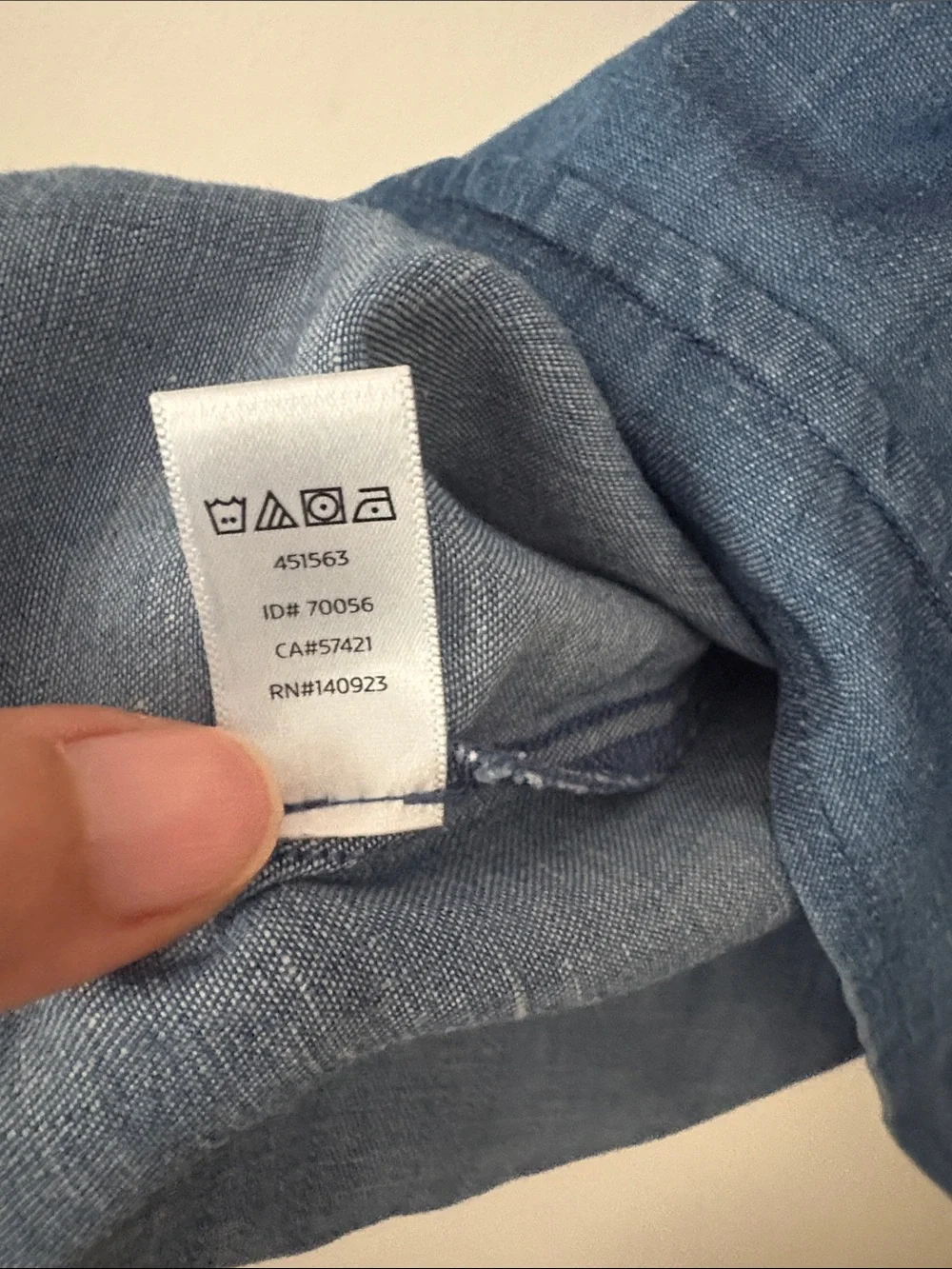 Lightweight Denim Style Blouse - Blue